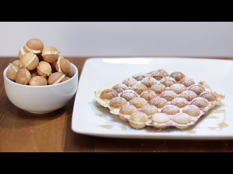 How to Make Bubble Waffles | Homemade Egg Waffles | Bubble Waffle Recipe