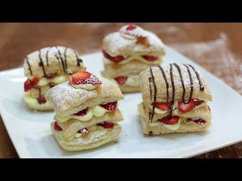 How to Make Napoleon | Easy Strawberry Napoleon Puff Pastry