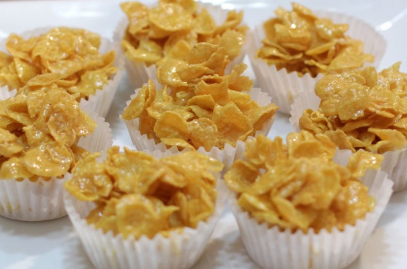 Eight honey joys on a white plate