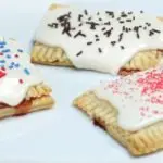 Homemade pop tarts on a white plate