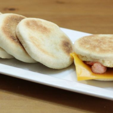 homemade english muffins on a plate
