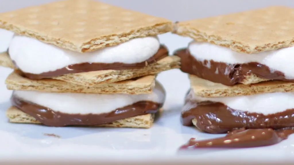 microwave s'mores on a white plate