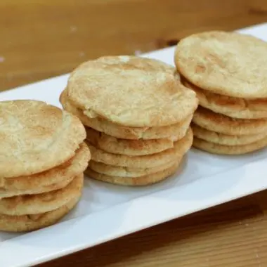 plate full of snickerdoodles cookies