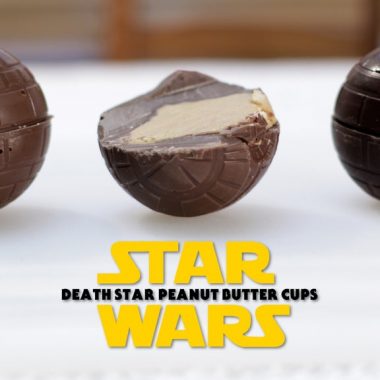 star wars death star peanut butter cups on a white table.