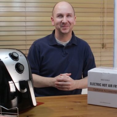 Secura air fryer on a table