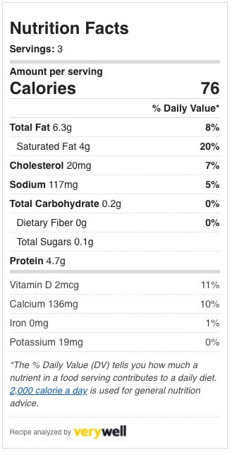 list of nutritional facts for homemade cheez its