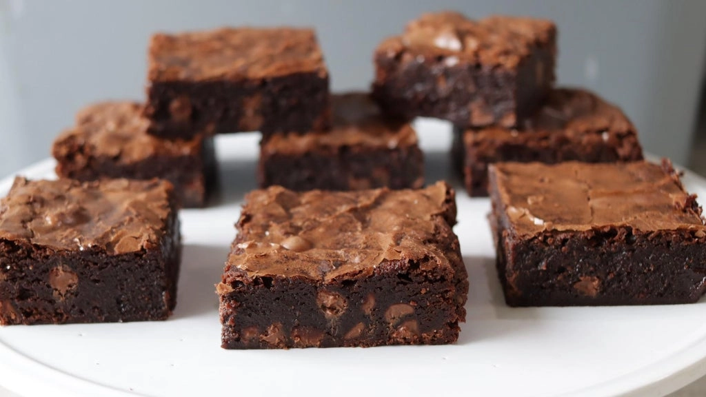 Fudgy brownies on a plate