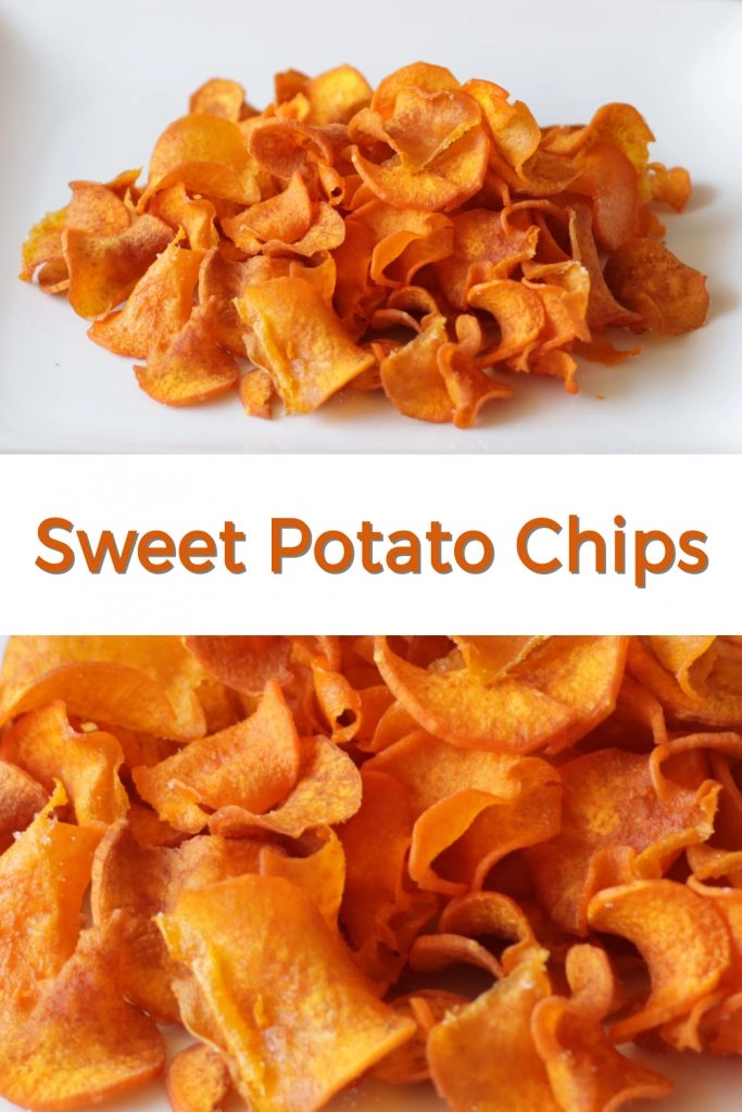 Sweet potato chips pin for Pinterest