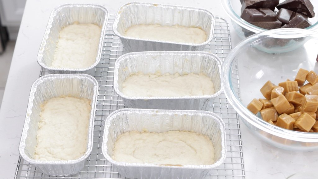 Several pans of shortbread cookies.