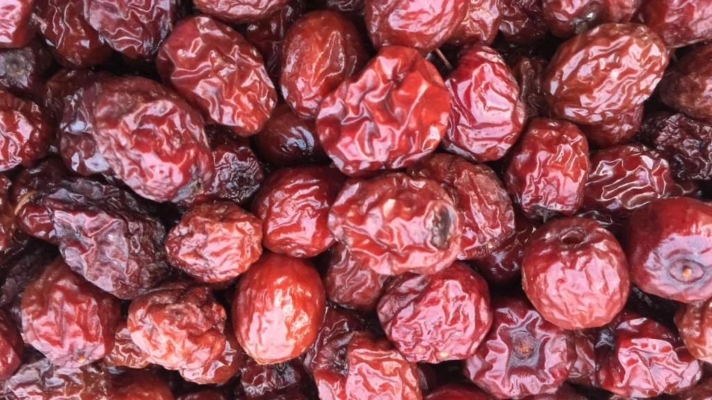 Piles of red Jujube fruit