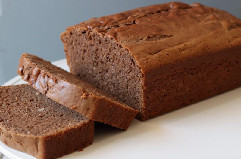 Nutella bread on a white plate