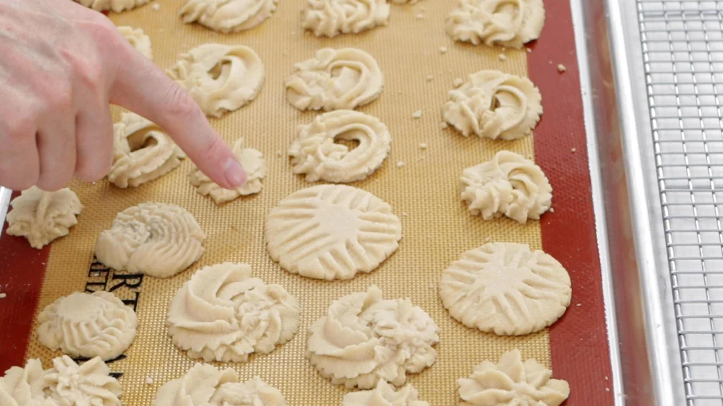 Finished homemade royal Dansk style Danish butter cookies