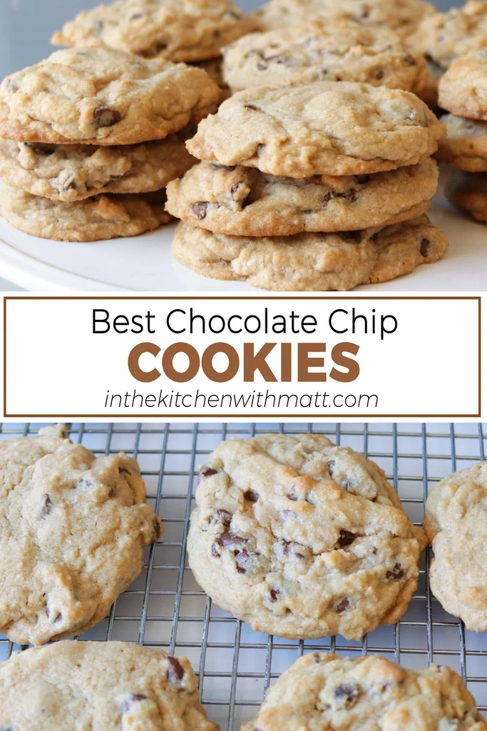 Best chocolate chip cookies pin for Pinterest.