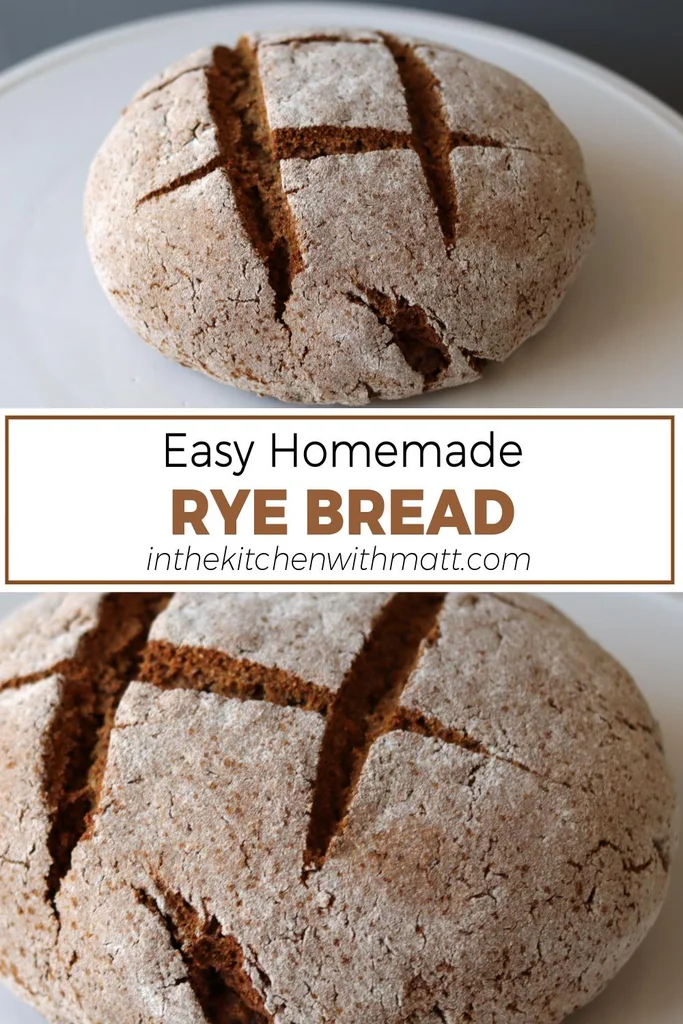 Easy homemade rye bread pin for Pinterest