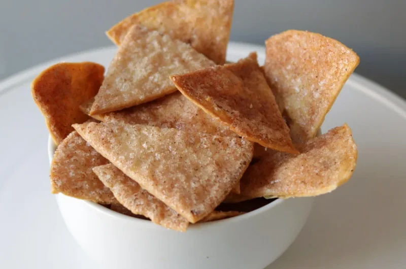 bowl of cinnamon sugar tortilla chips