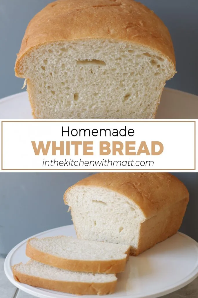 homemade white bread pin for Pinterest