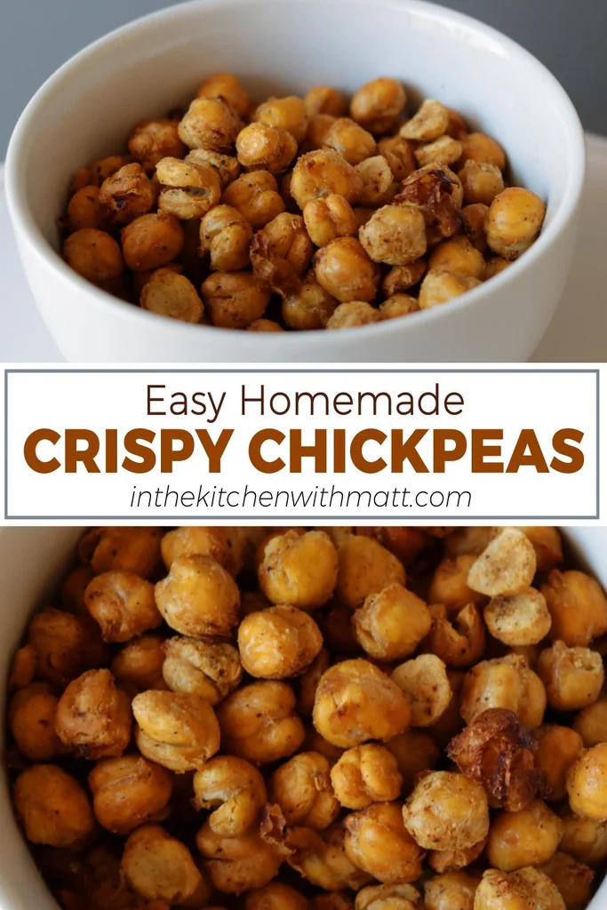 Easy Homemade Crispy Chickpeas Pin for Pinterest
