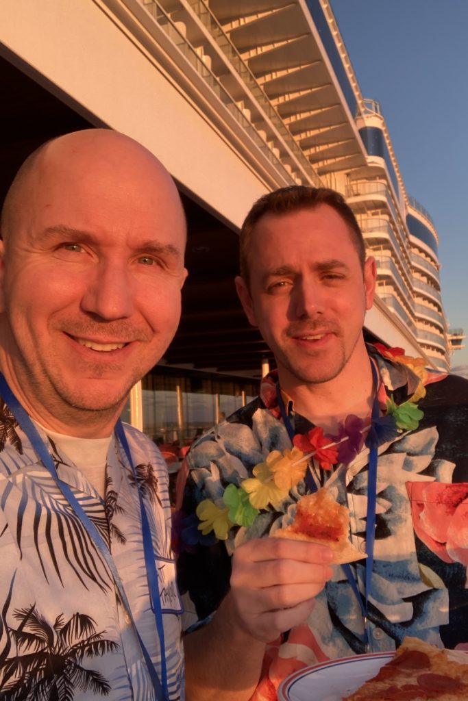 Matt and Matt on a carnival cruise ship.