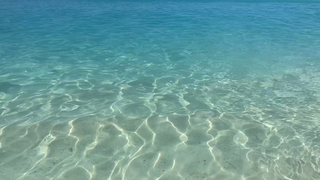 Clear water on the beach at Grand Turk