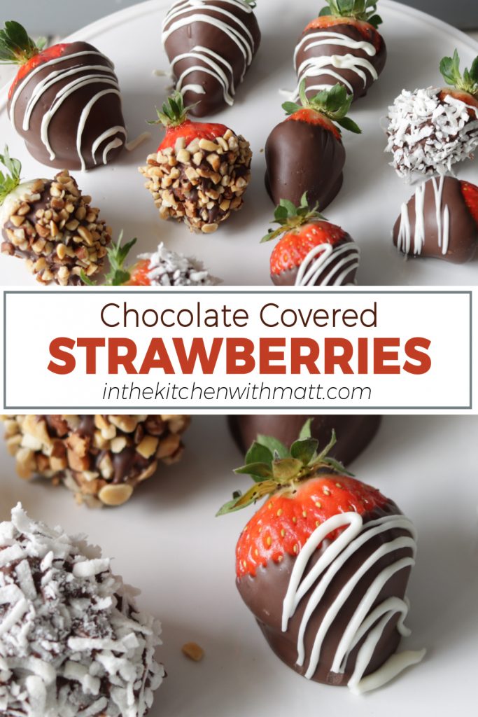 Chocolate covered strawberries pin for Pinterest