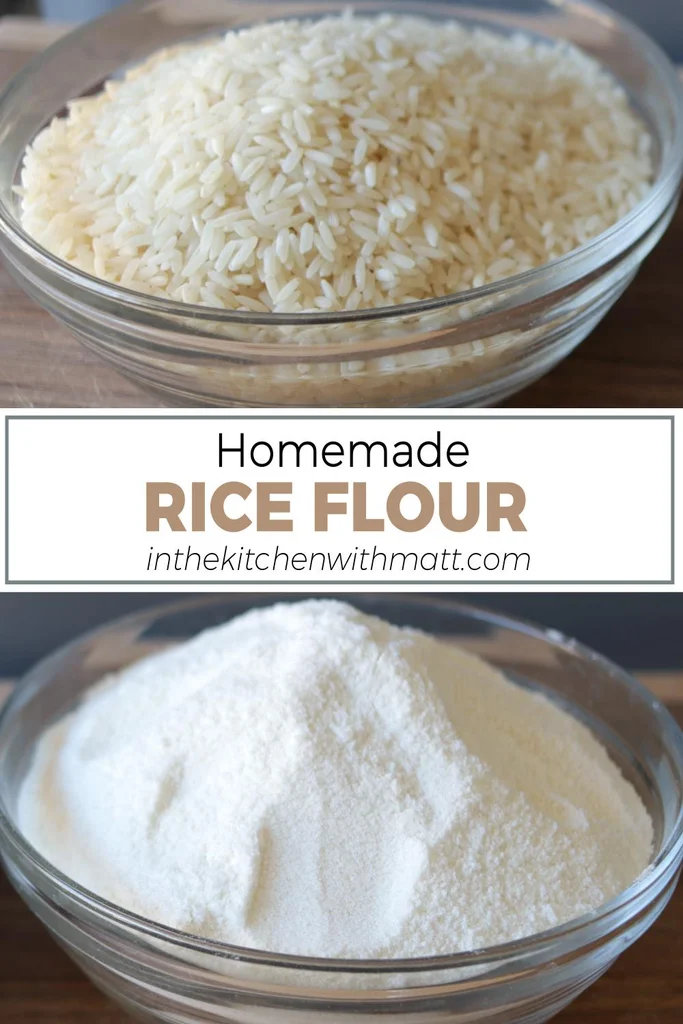 Homemade rice flour pin for Pinterest