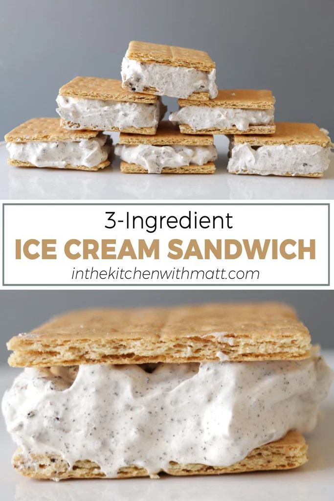 3-ingredient ice cream sandwich pin for Pinterest
