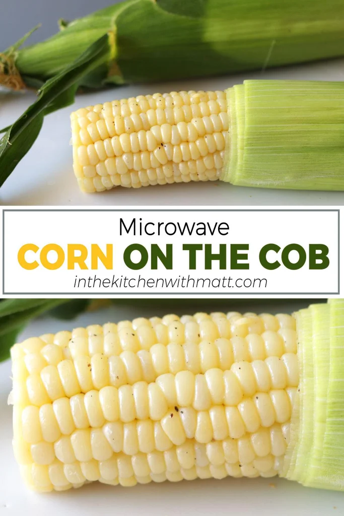 Microwave corn on the cob pin for Pinterest