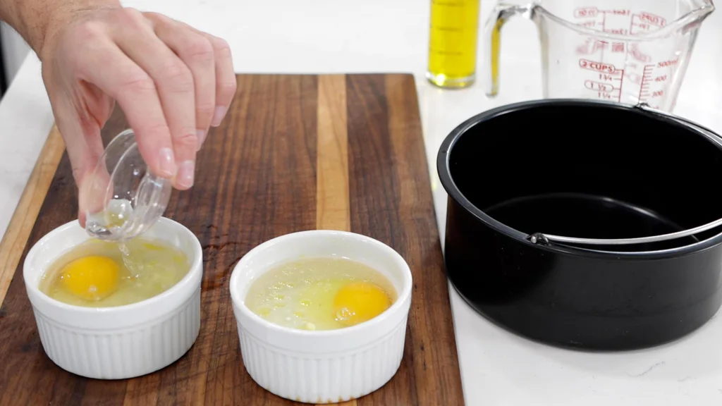 Eggs in ramekins Eggs in ramekins