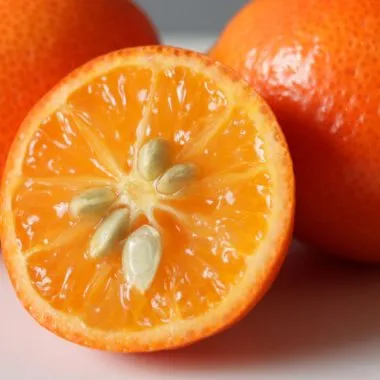 A few mandarinquats on a white plate.