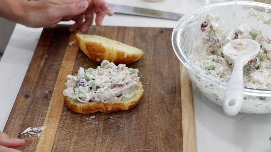 Chicken salad on a croissant Chicken salad on a croissant